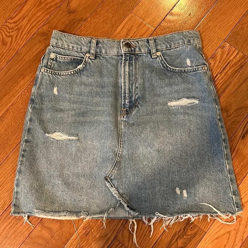 Jean mini skirt